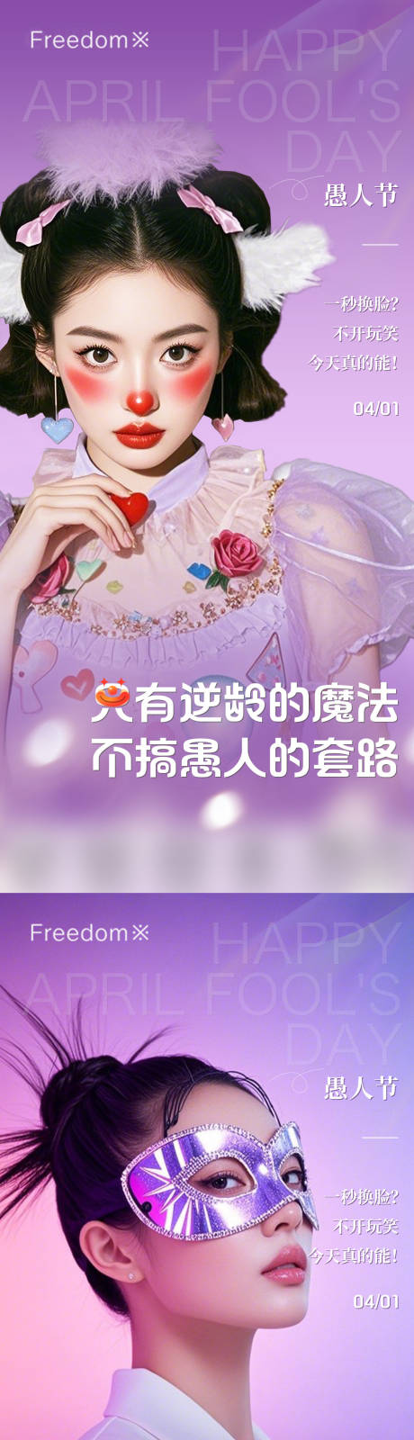 源文件下载【享设计】搜索编号：38370029819924525【医美愚人节海报】