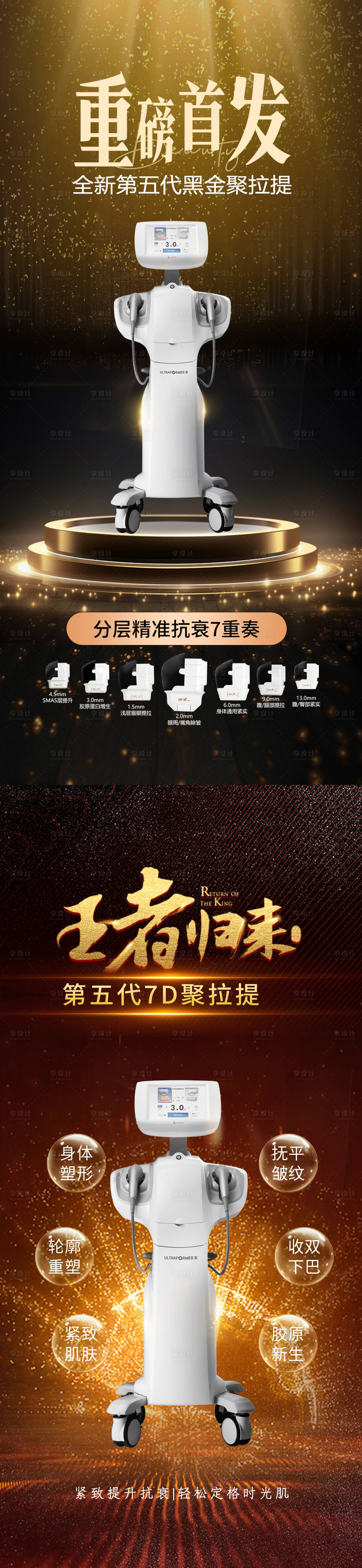 源文件下載【享設(shè)計】搜索編號：58350029111304330【醫(yī)美儀器光炫海報】