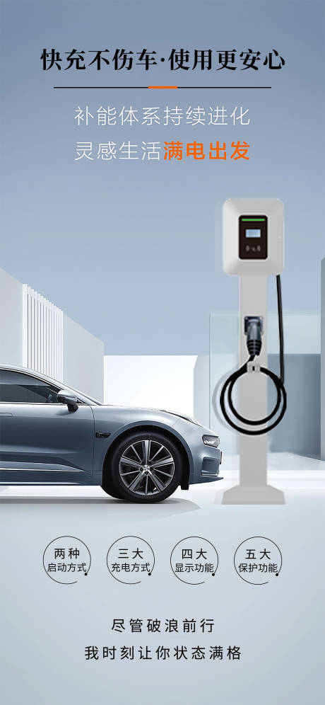 充电桩卖点海报 