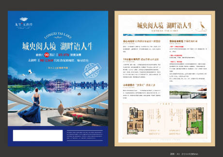 源文件下载【房地产湖景价值点DM宣传单页】编号：12040029484557777