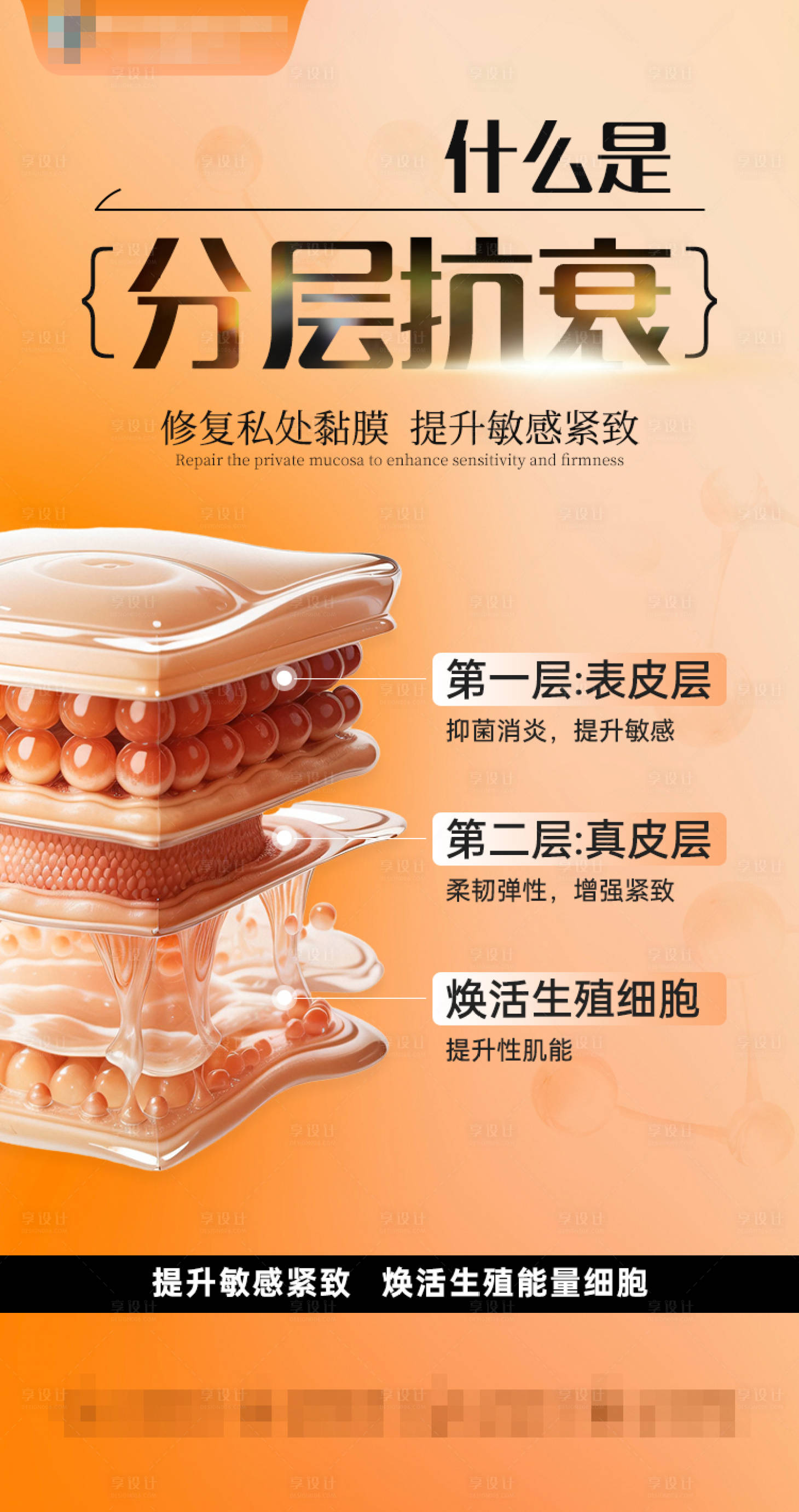 源文件下载【享设计】搜索编号：51180029353894154【什么是分层抗衰海报】