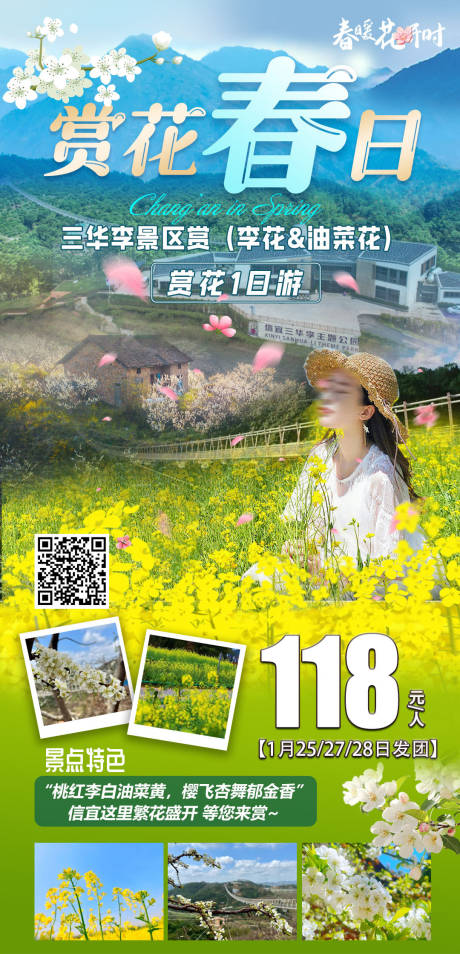 源文件下載【享設計】搜索編號：24060029260535040【春日賞花一日游旅游海報】