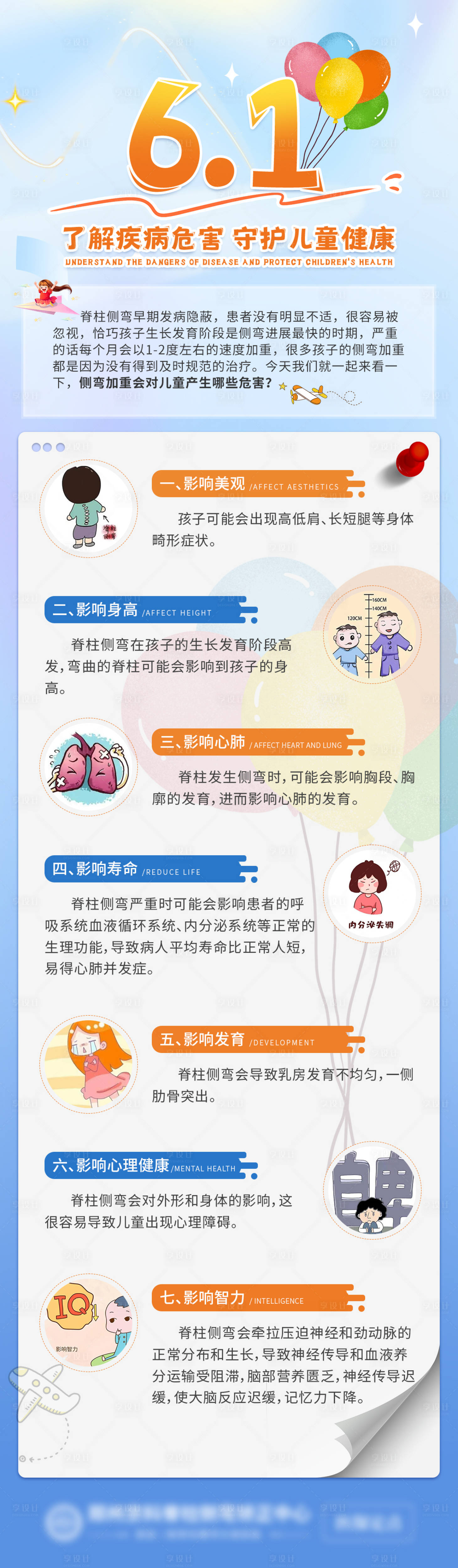 源文件下载【儿童节守护健康侧弯科普】编号：68250029381988594