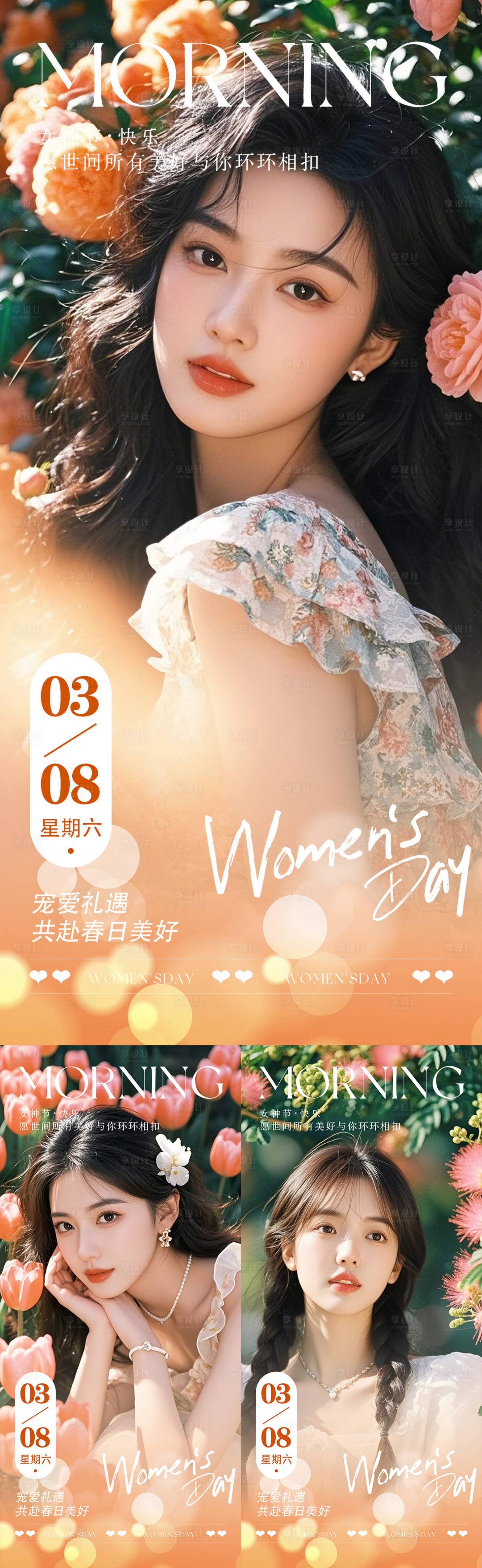 源文件下载【享设计】搜索编号：70070029183869611【医美早安日签海报】