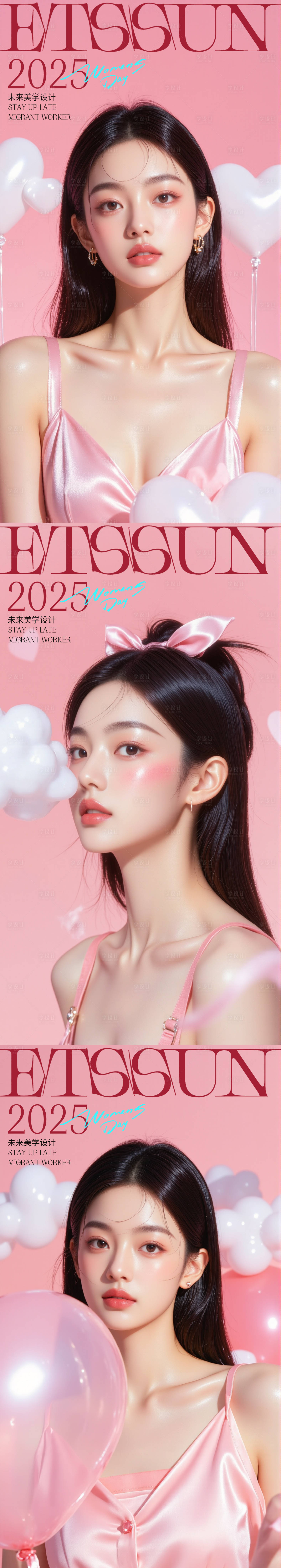 源文件下载【享设计】搜索编号：90920029848493476【2025美学模特系列海报】