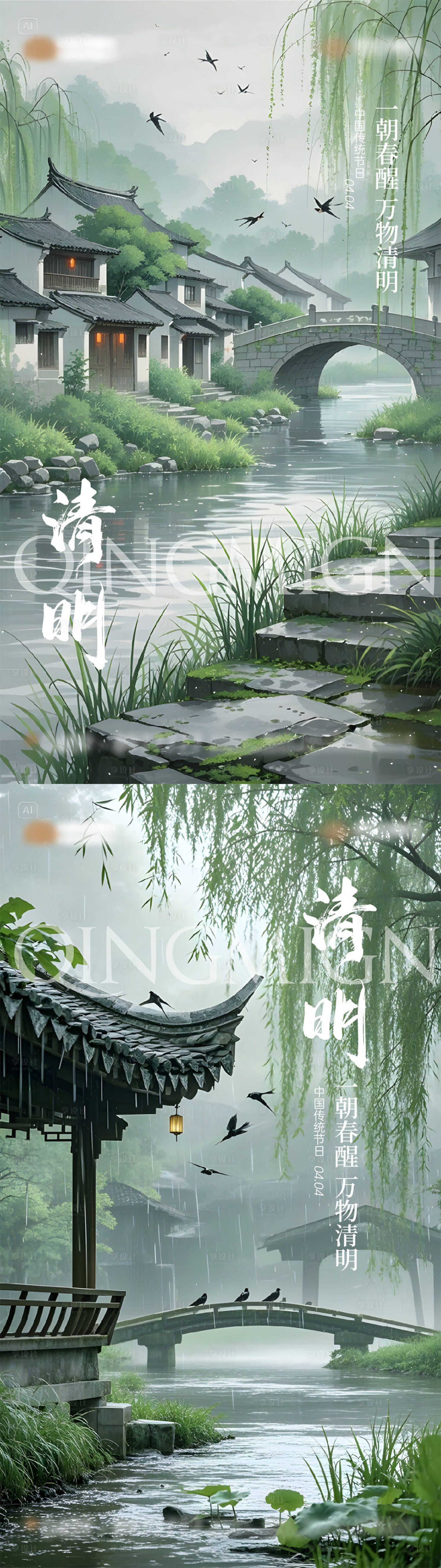 源文件下载【享设计】搜索编号：42490029708976268【清明海报】