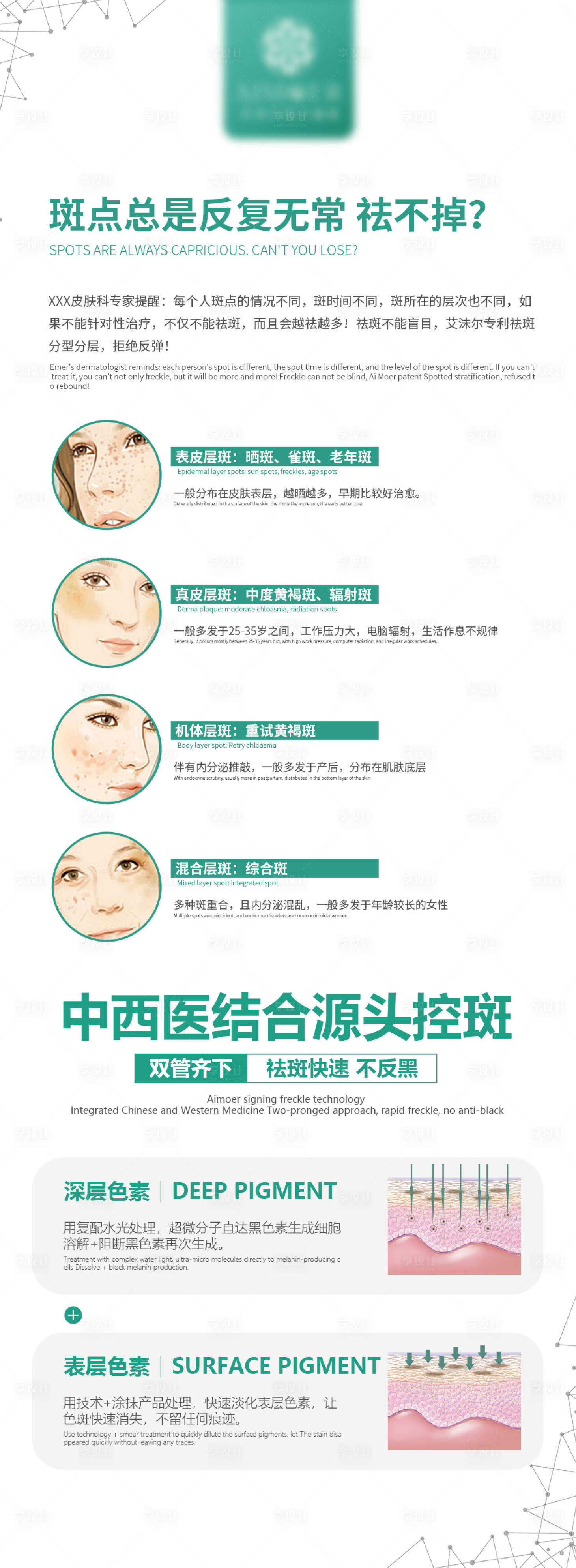 源文件下載【醫美美業祛斑科普長圖海報】編號：57780029741842926