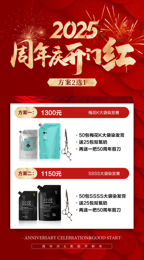 源文件下载【周年庆开门红活动海报】编号：54960029563739649