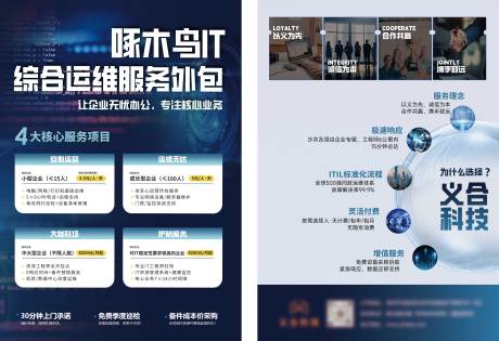 源文件下載【享設計】搜索編號：45420029677266828【互聯網IT行業科技感DM單頁】