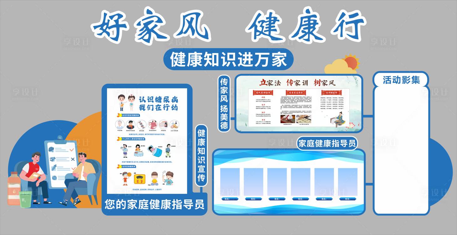 源文件下載【享設計】搜索編號：54660029274883030【醫院展板】