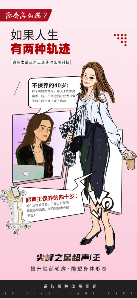 源文件下载【医美手绘漫画人生状态】编号：43880029133391692