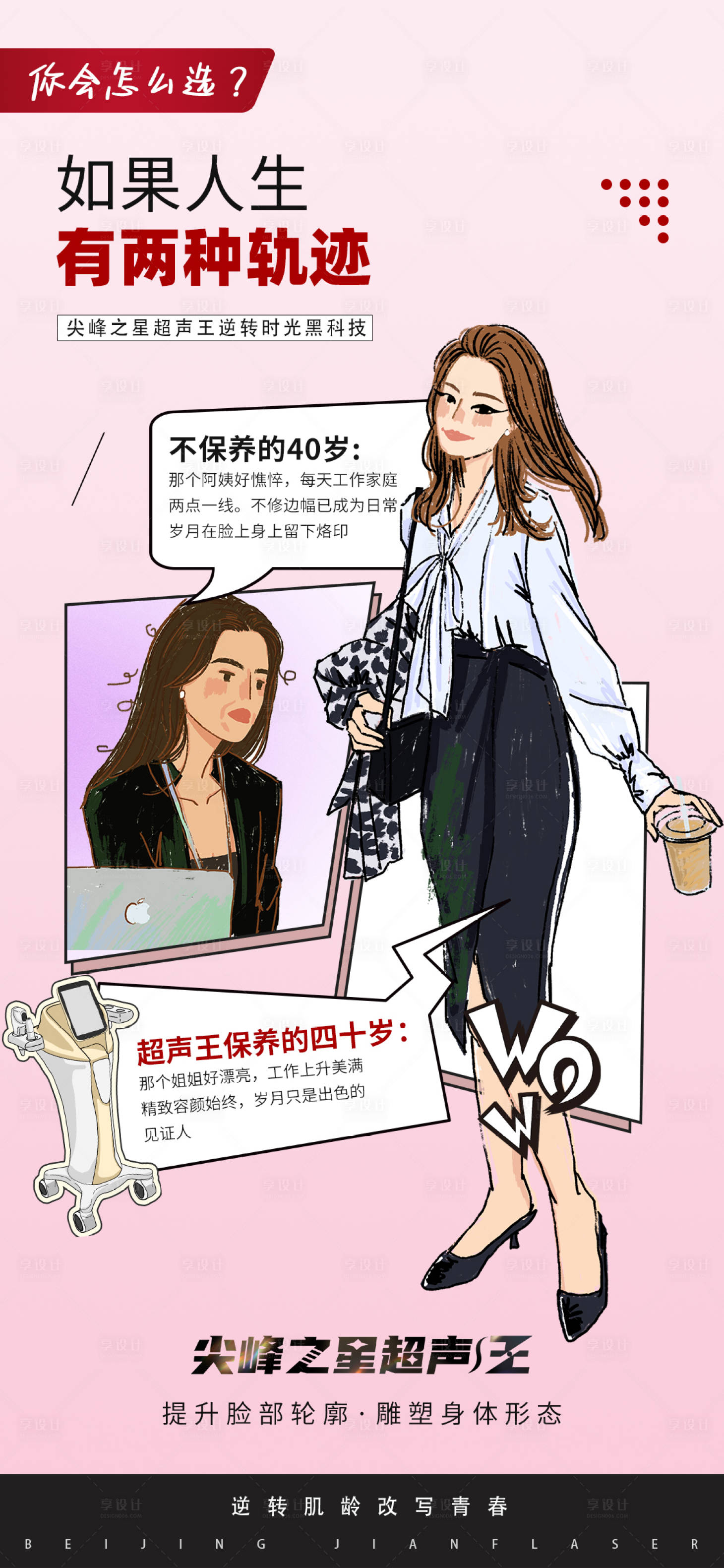 源文件下载【享设计】搜索编号：43880029133391692【医美手绘漫画人生状态】