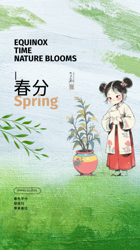 源文件下载【春分节气海报】编号：13170029403385272
