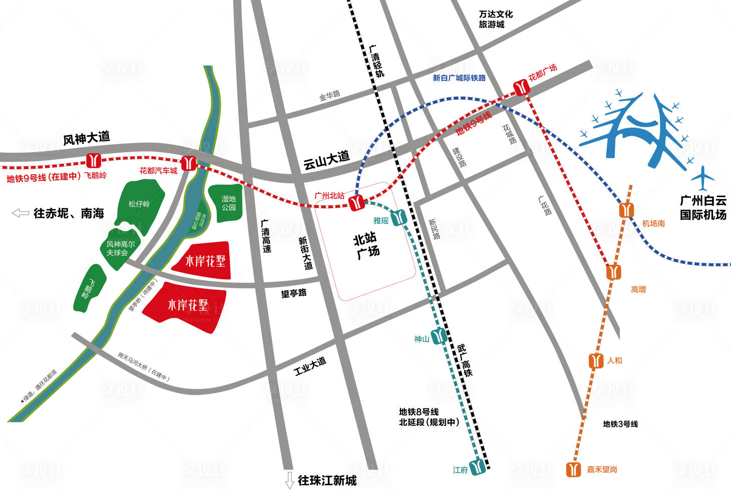 源文件下载【享设计】搜索编号：81320029562439895【区域图设计】