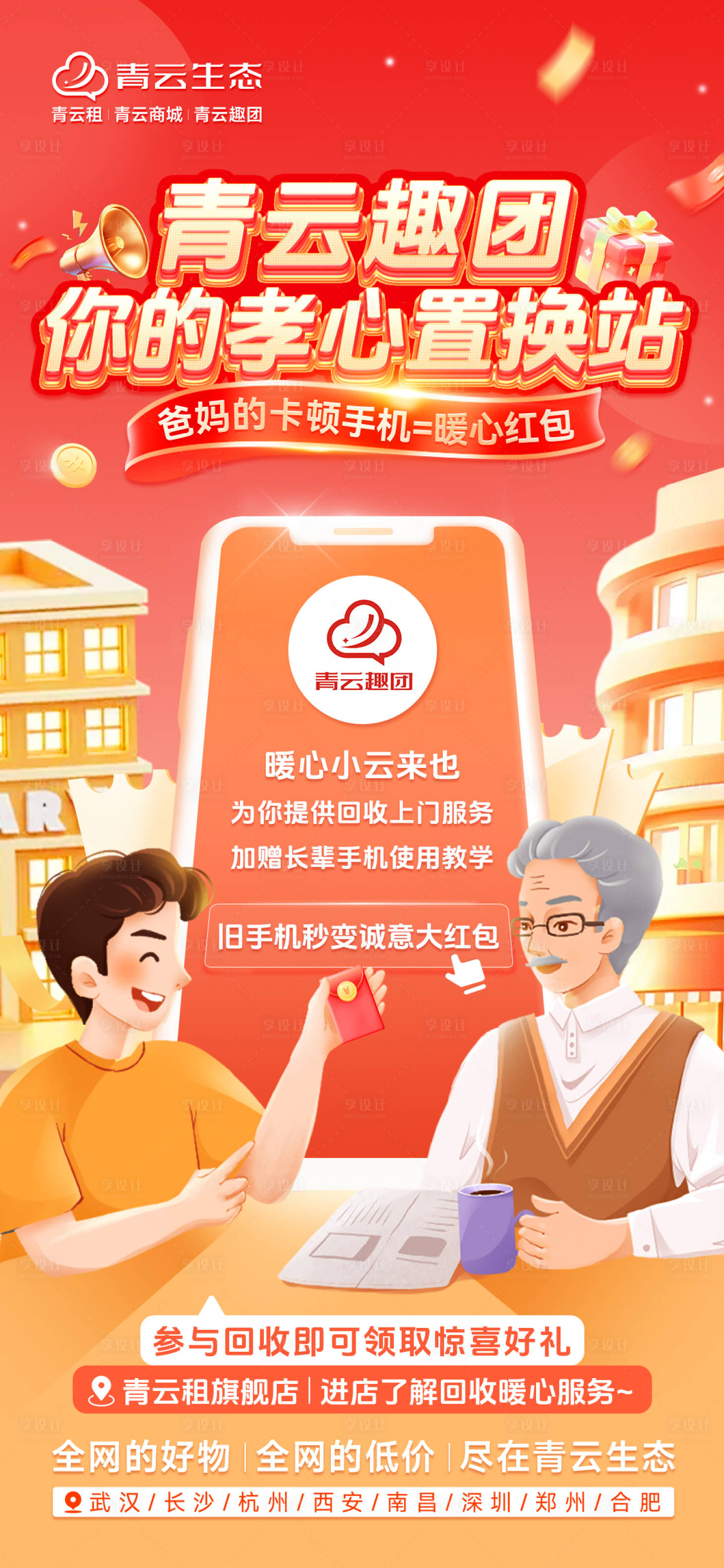 源文件下载【享设计】搜索编号：21440029668259346【闲置回收产品数码海报】