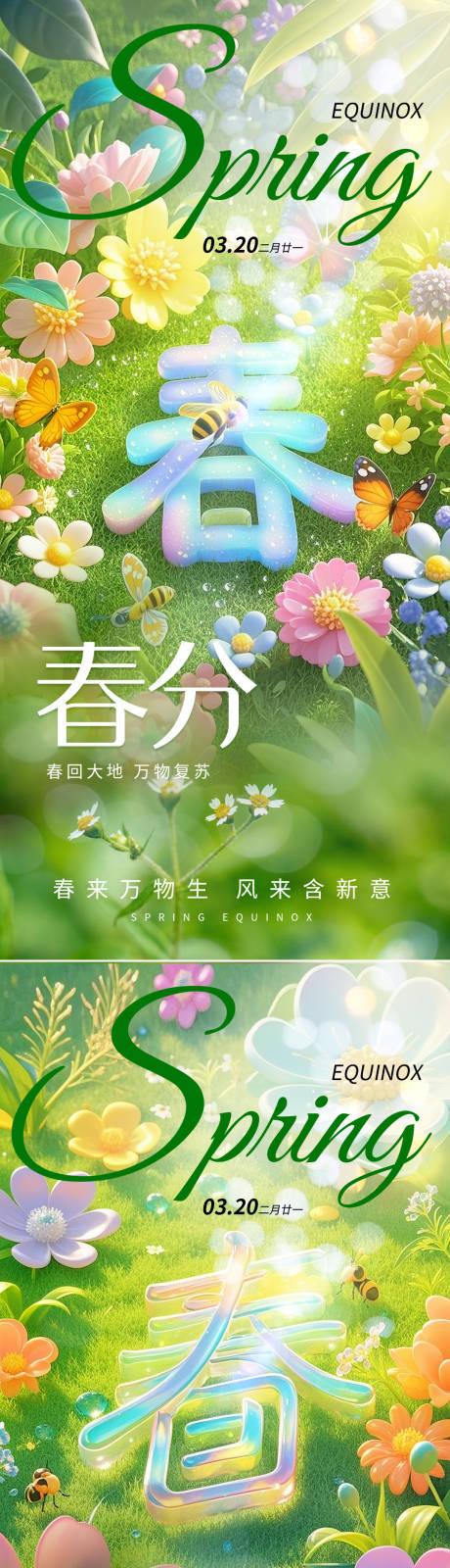 源文件下载【春分系列海报】编号：15260029464747153