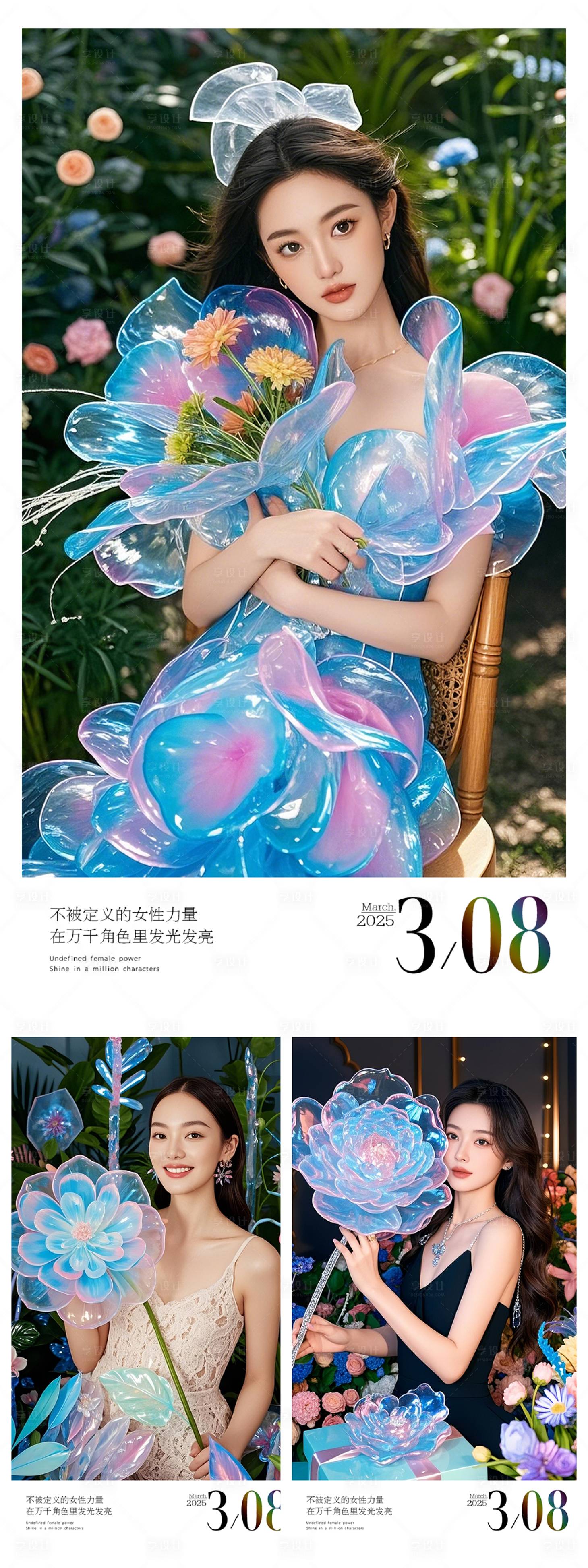 源文件下載【享設(shè)計(jì)】搜索編號(hào)：11140029118987354【醫(yī)美女神節(jié)早安海報(bào)  】