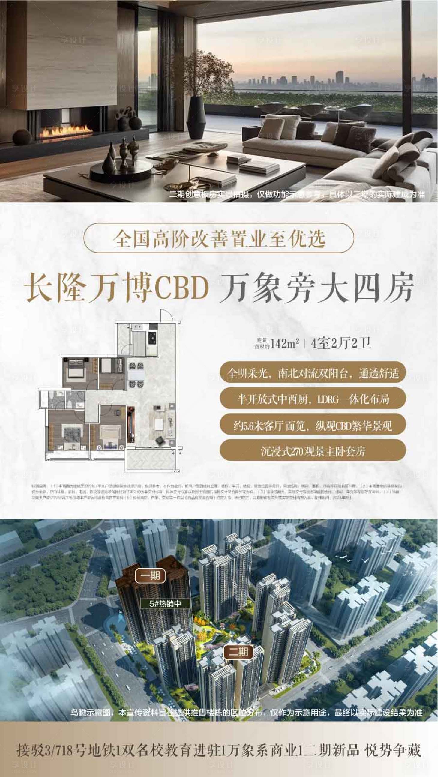 源文件下载【享设计】搜索编号：56090029583571868【房地产鸟瞰周边配套户型卖点海报】