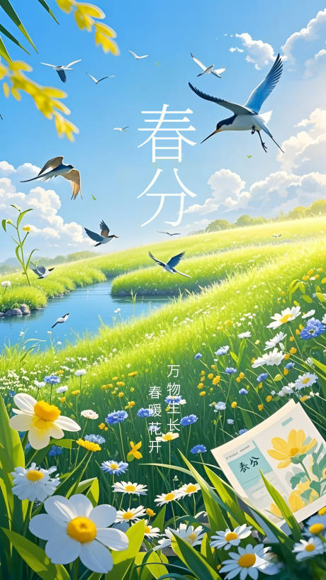 源文件下载【春分节气海报】编号：99620029465806694