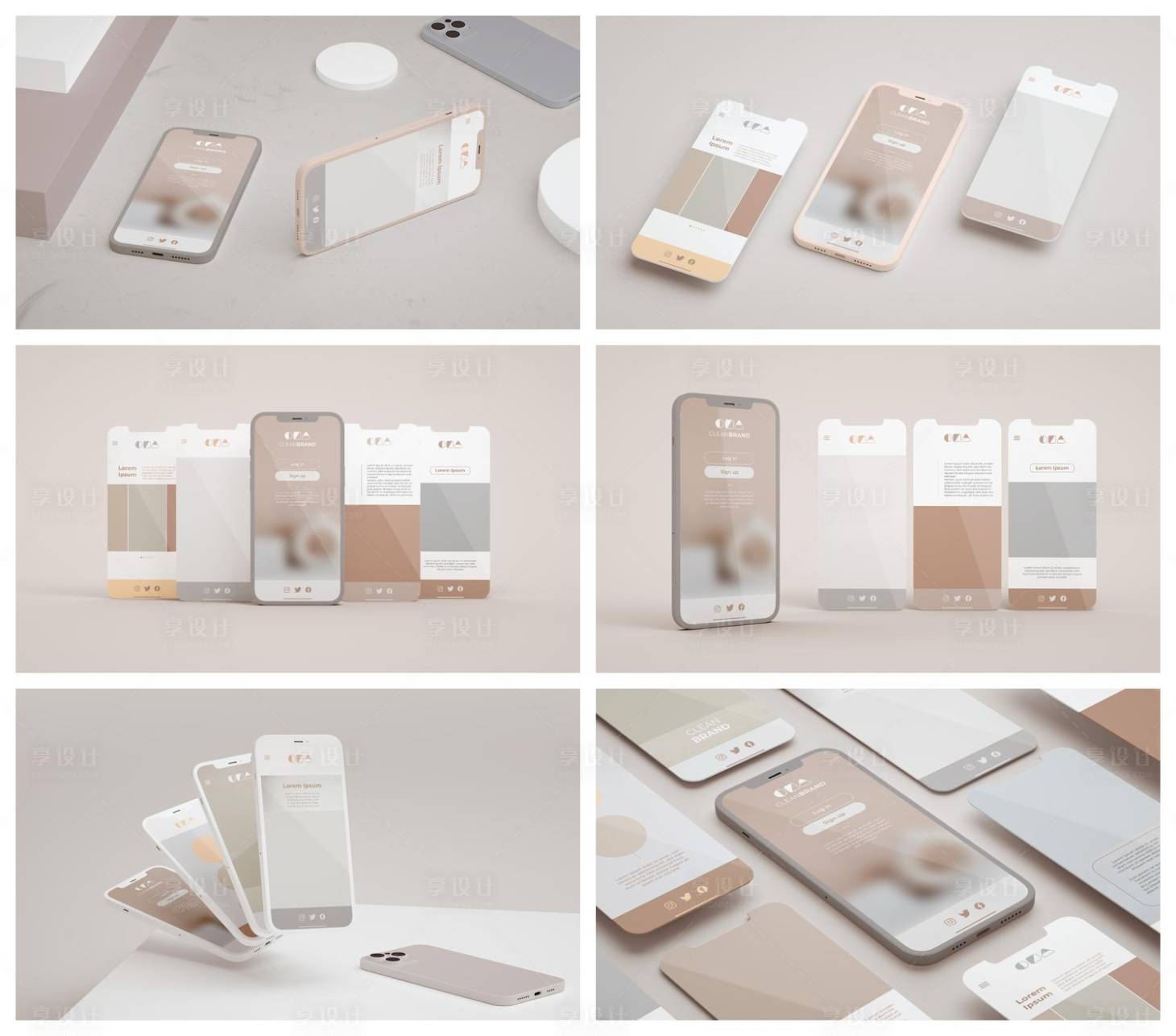 源文件下载【享设计】搜索编号：84820029295987647【UI手机手机壳界面样机】