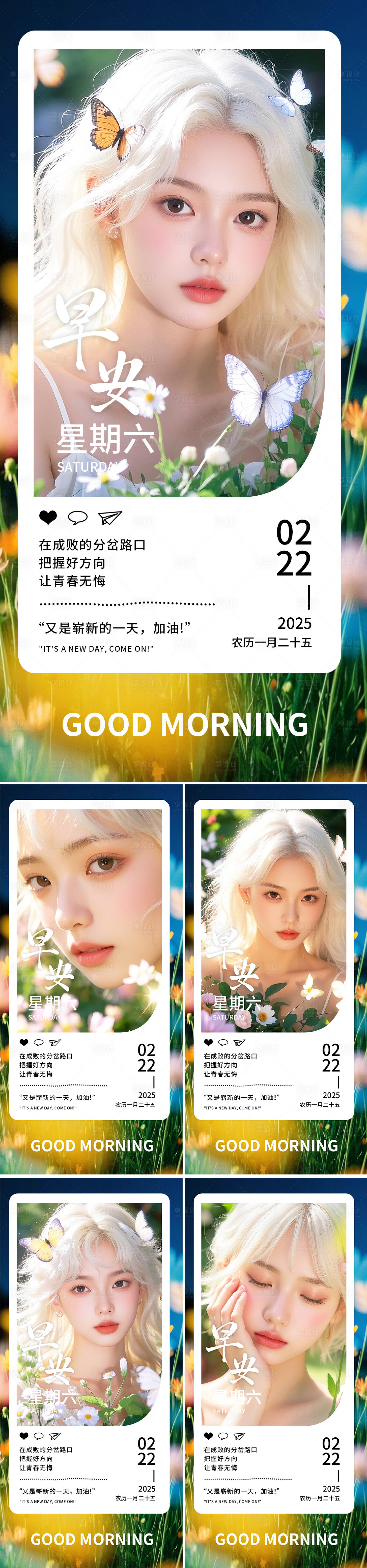 源文件下載【享設計】搜索編號：36420029119574724【醫美早安唯美系列海報】