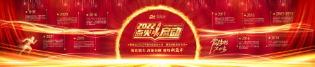 源文件下载【红色火焰公司品牌历程背景板】编号：23290029814013029