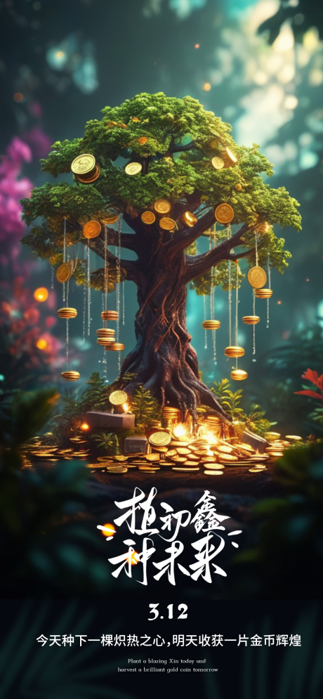 源文件下载【312植树节海报】编号：88410029254069799