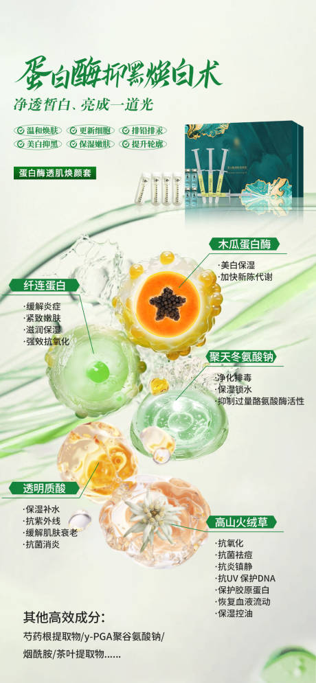 源文件下載【享設(shè)計】搜索編號：65300029580748254【美業(yè)美容護膚產(chǎn)品精華成分海報】