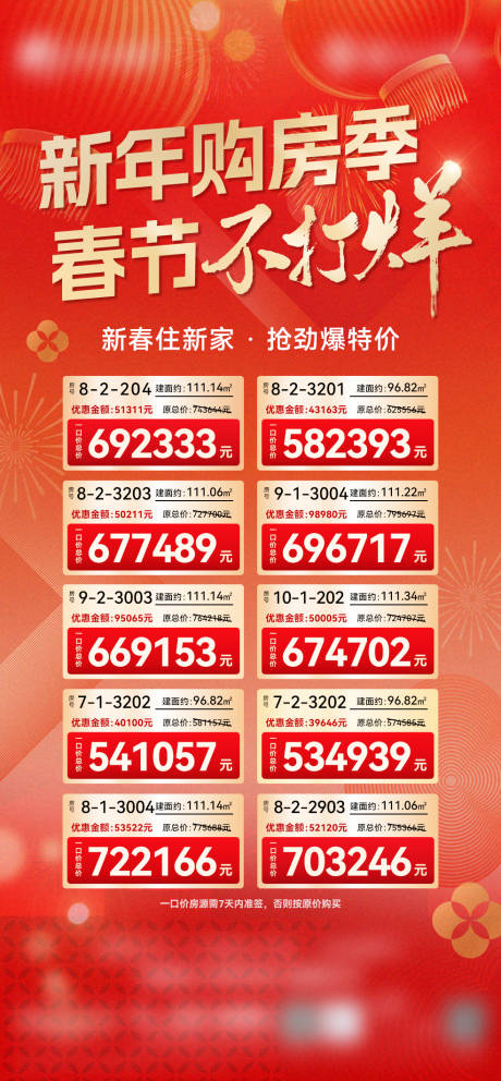 源文件下载【地产新年特价房源海报】编号：49550029404764012
