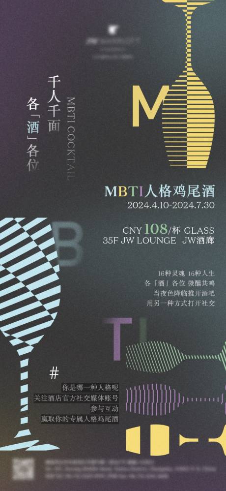 16人格鸡尾酒MBTI宣传海报