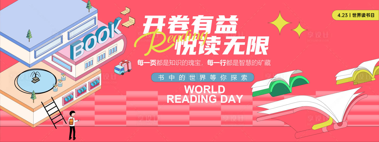源文件下載【享設計】搜索編號：59840029729158757【開卷有益讀書日背景板】