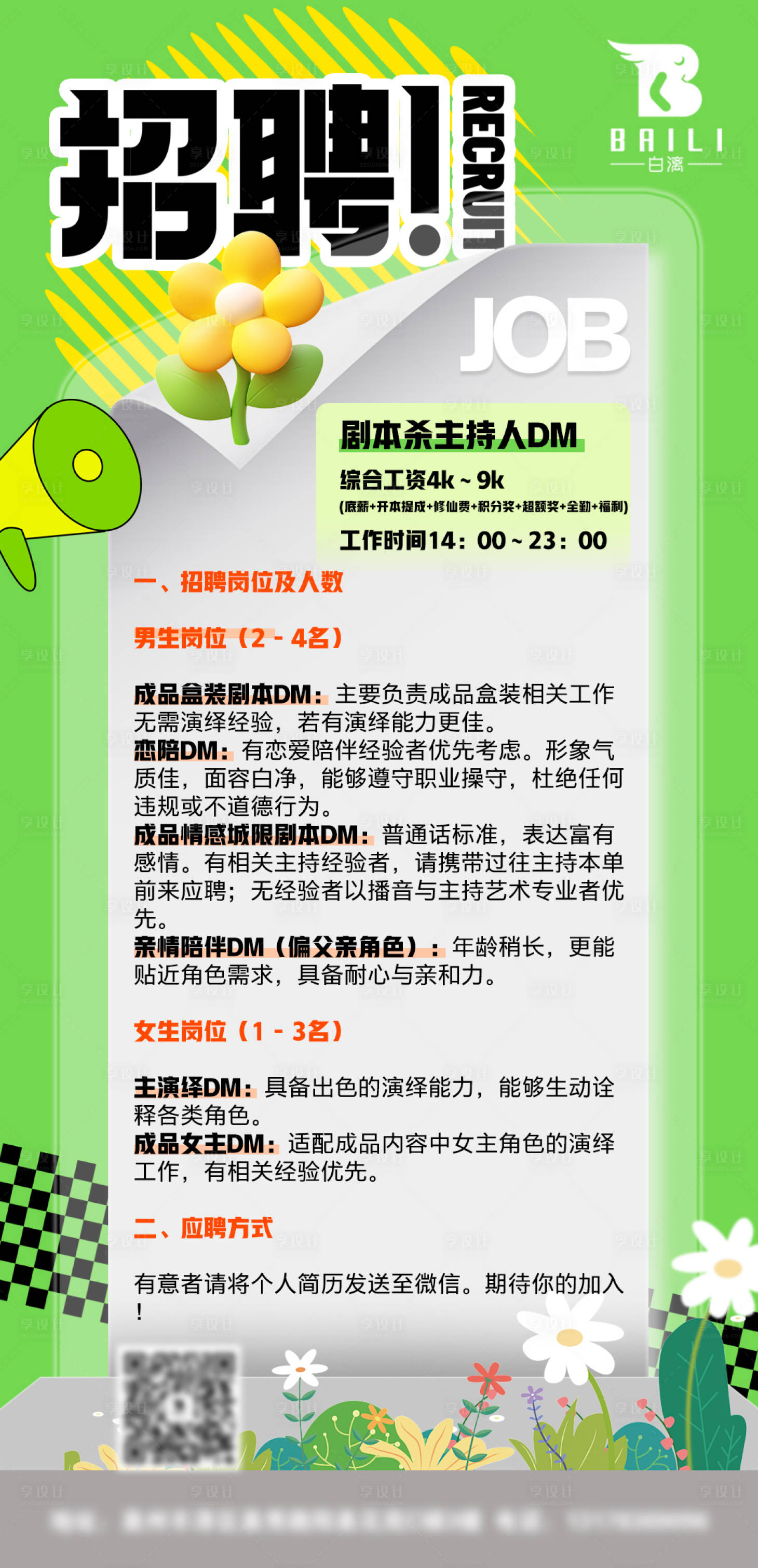 源文件下载【潮流招聘海报】编号：25450029235356158
