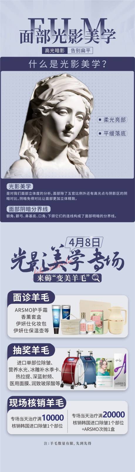 源文件下载【享设计】搜索编号：91500029559416705【面部光影美学长图海报】
