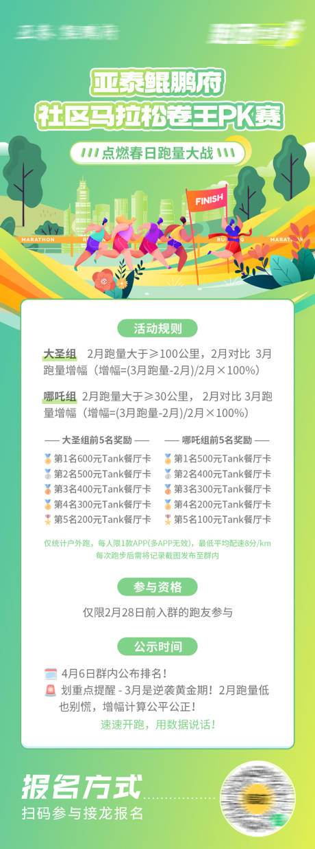 马拉松跑步报名刷屏长图