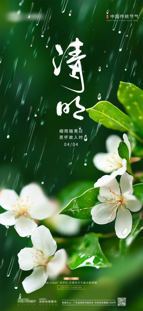 清明谷雨节气海报