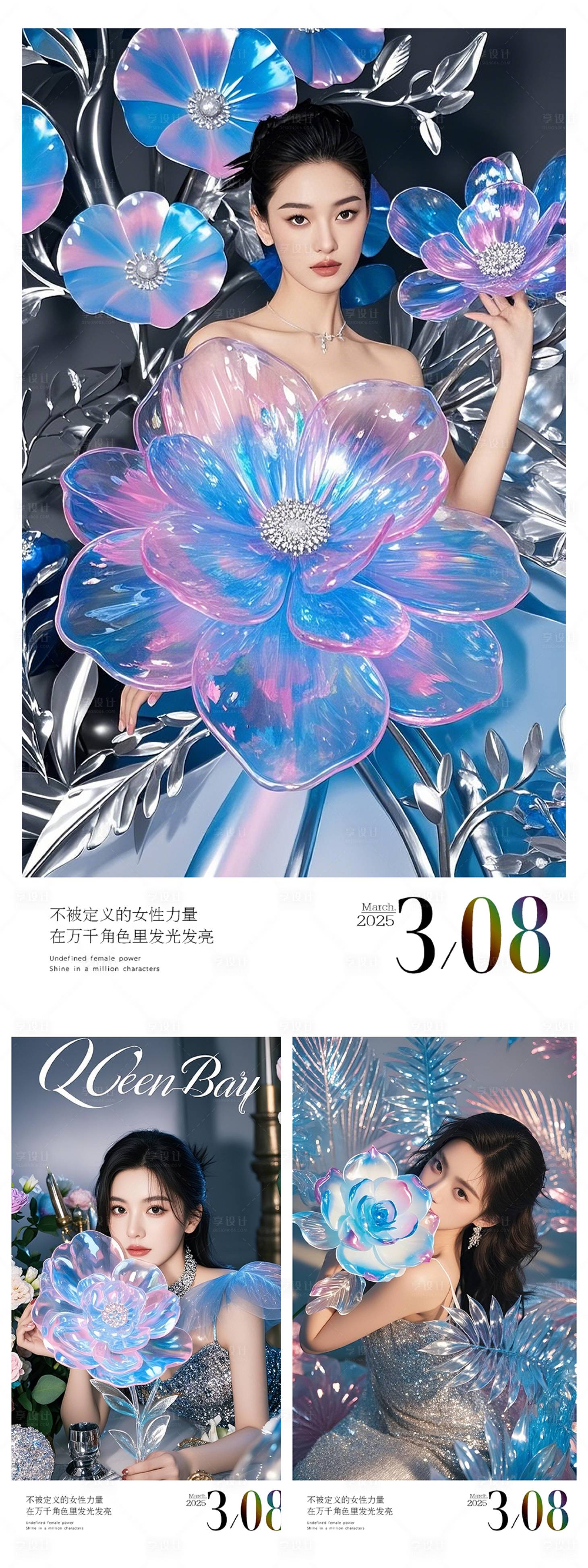 源文件下载【享设计】搜索编号：36250029119886649【医美春季女神节早安海报  】
