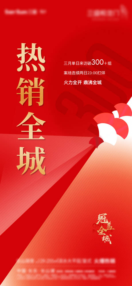 源文件下载【地产红色热销移动端海报】编号：10040029873971573