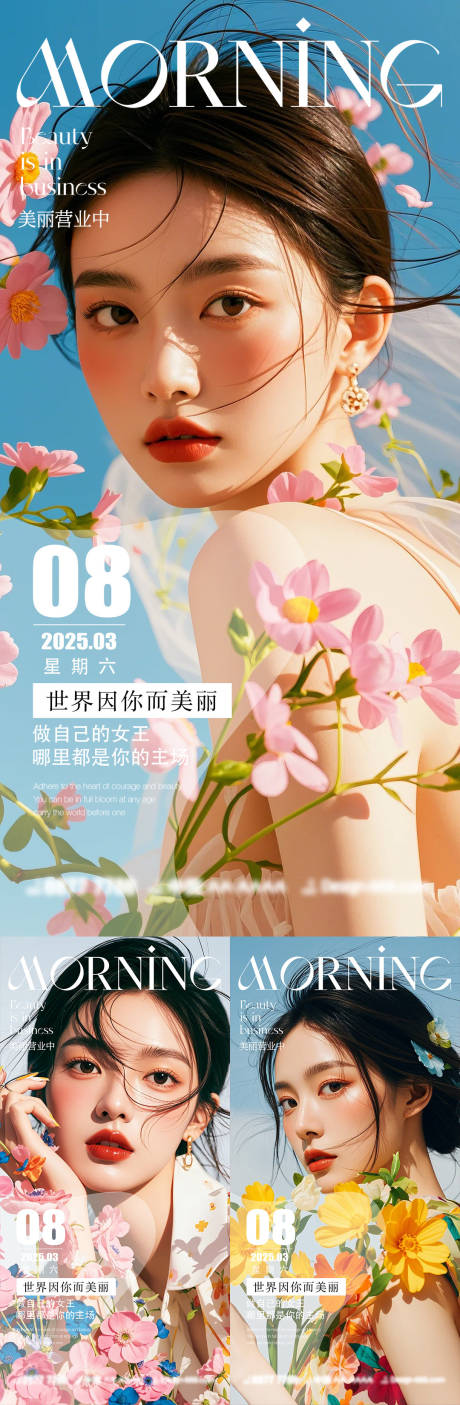 源文件下載【享設計】搜索編號：91270029125666664【醫美早安日簽海報】