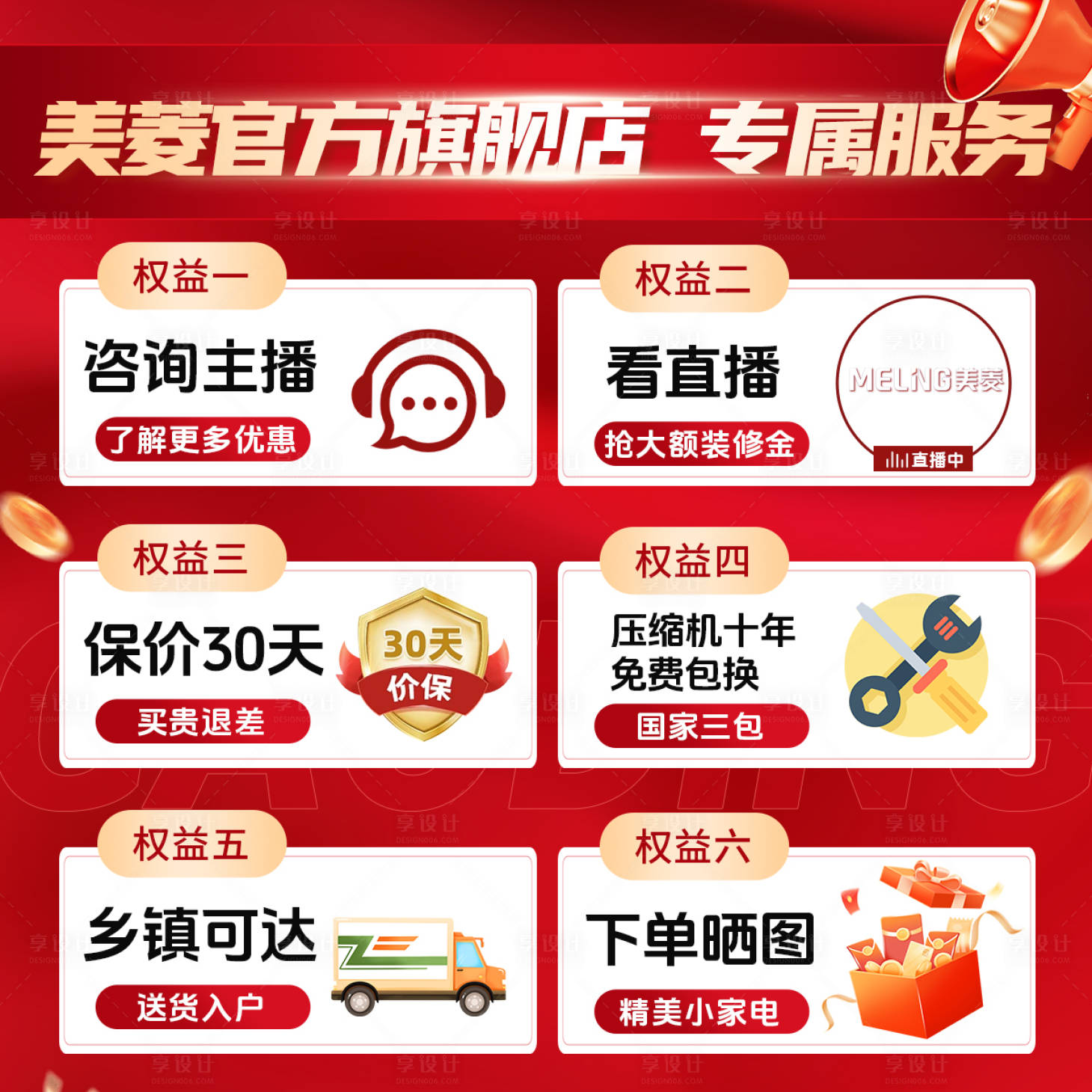 源文件下載【享設計】搜索編號：91350029819796669【服務權益海報】