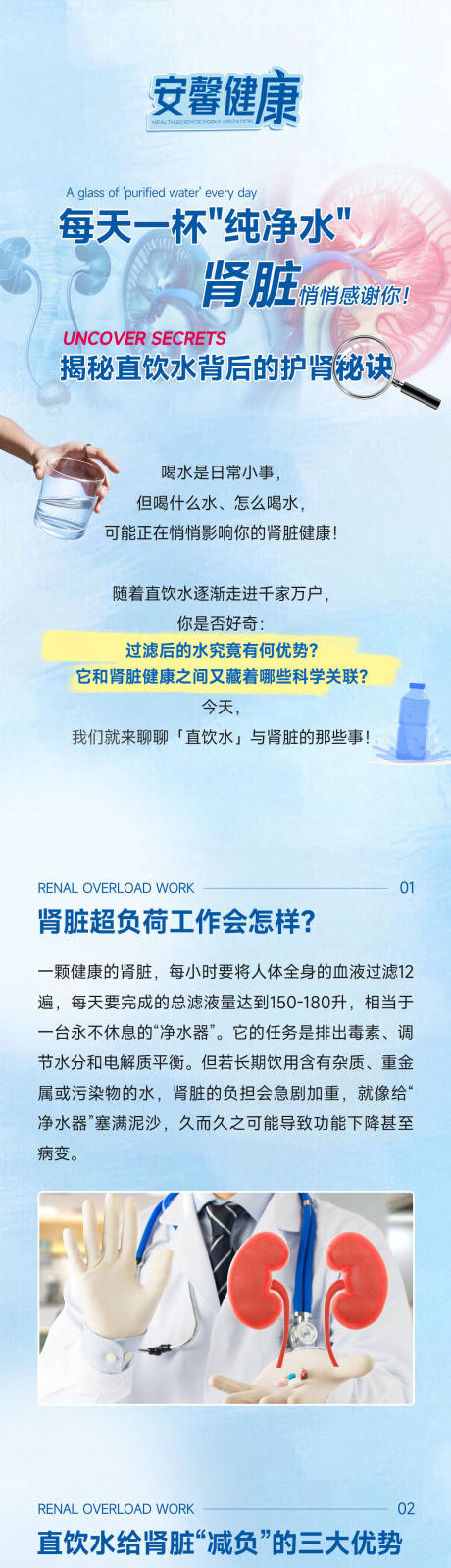 源文件下载【享设计】搜索编号：72880029420254753【饮水对肾脏的影响】