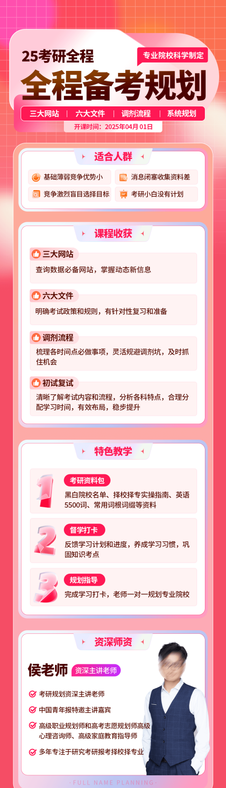 考研规划长图海报