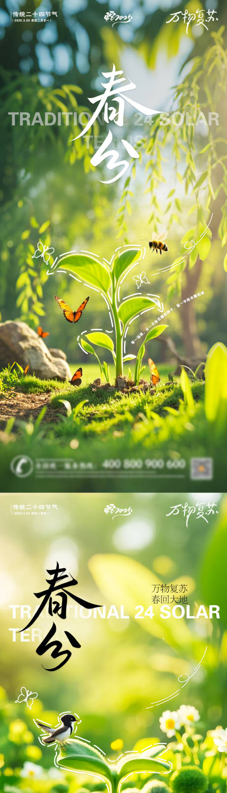源文件下载【春分节气海报】编号：50040029338855828