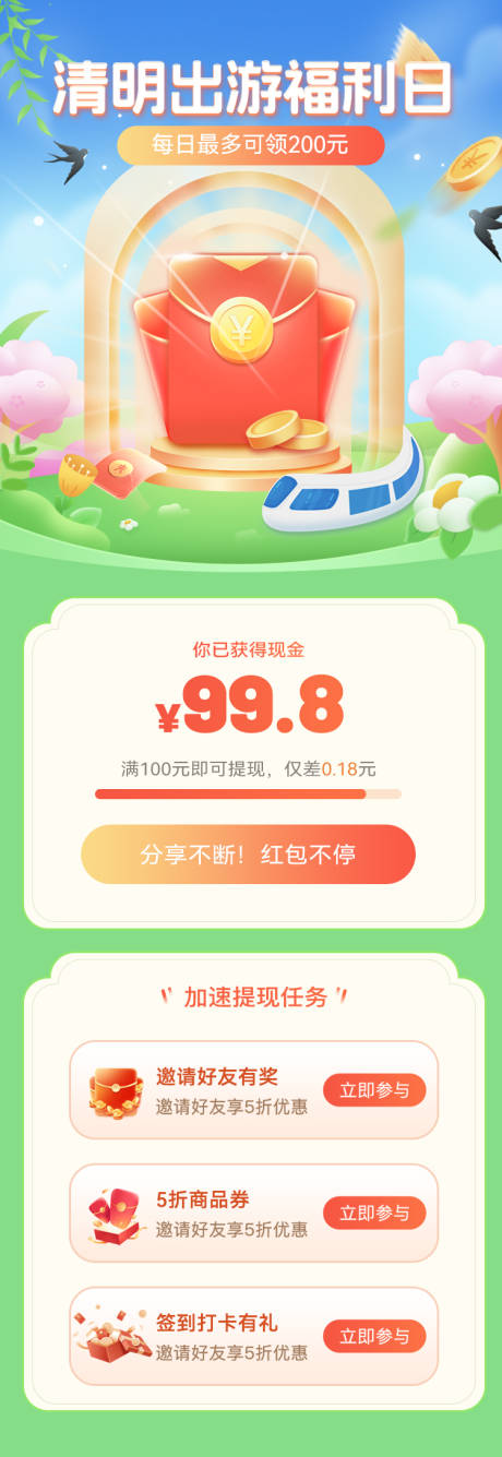 源文件下载【清明出游福利日活动海报】编号：66320029536031578