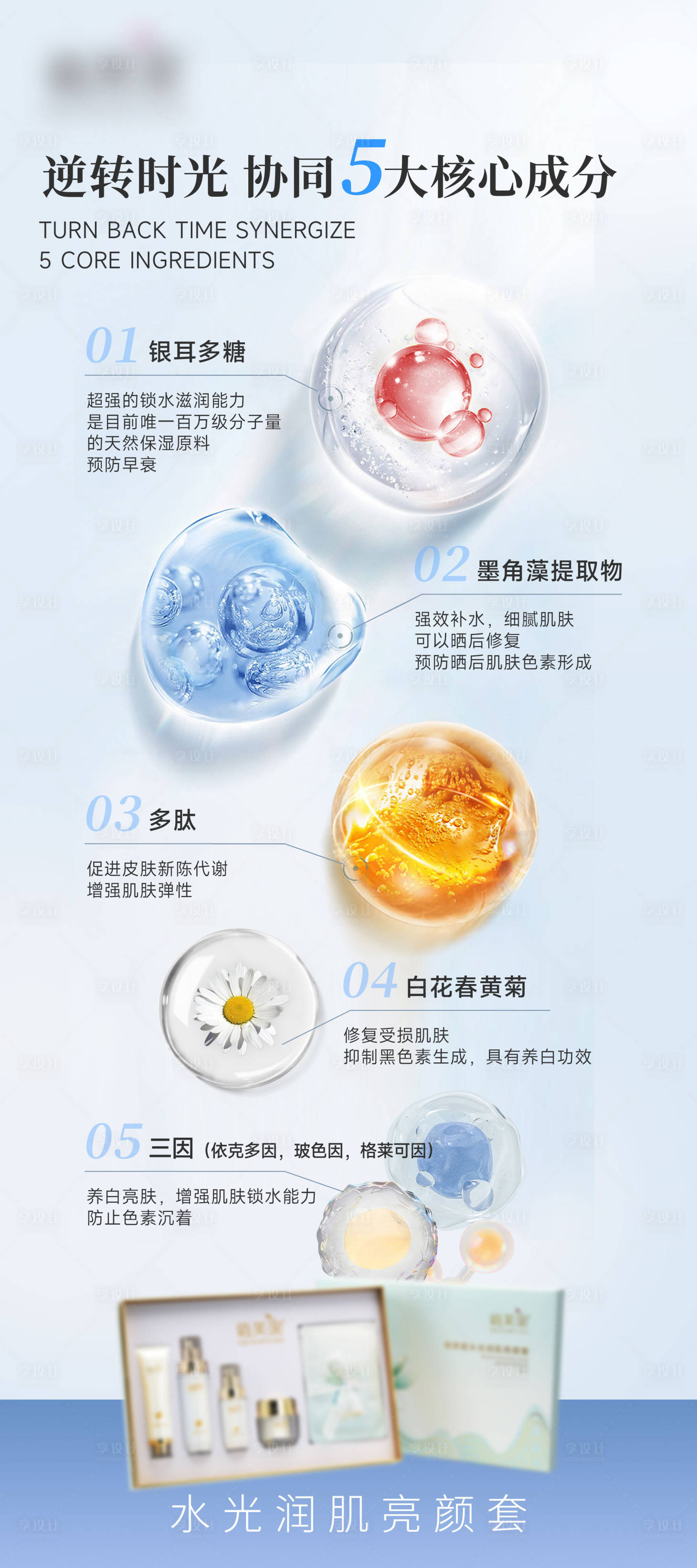 源文件下載【享設計】搜索編號：40310029126079967【護膚產品成分多肽抗衰老面膜套裝】
