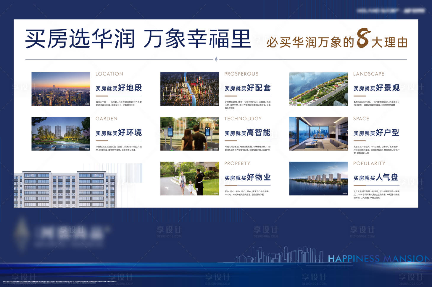源文件下载【享设计】搜索编号：27210029828946857【必买某项目8大理由营销展板3*2】