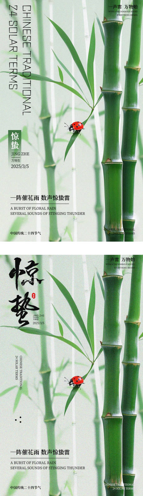 源文件下载【享设计】搜索编号：38050029171252800【惊蛰瓢虫节气海报】