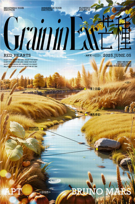 源文件下载【芒种节气海报】编号：37170029844793464