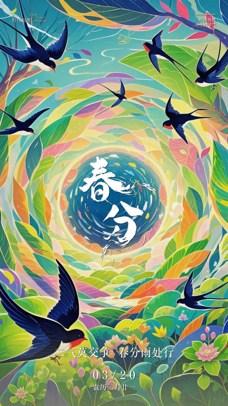 源文件下载【享设计】搜索编号：68700029509884913【春分二十四节气海报】
