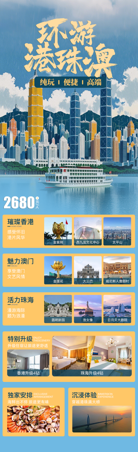源文件下載【港珠澳旅游海報】編號：61650029853181858