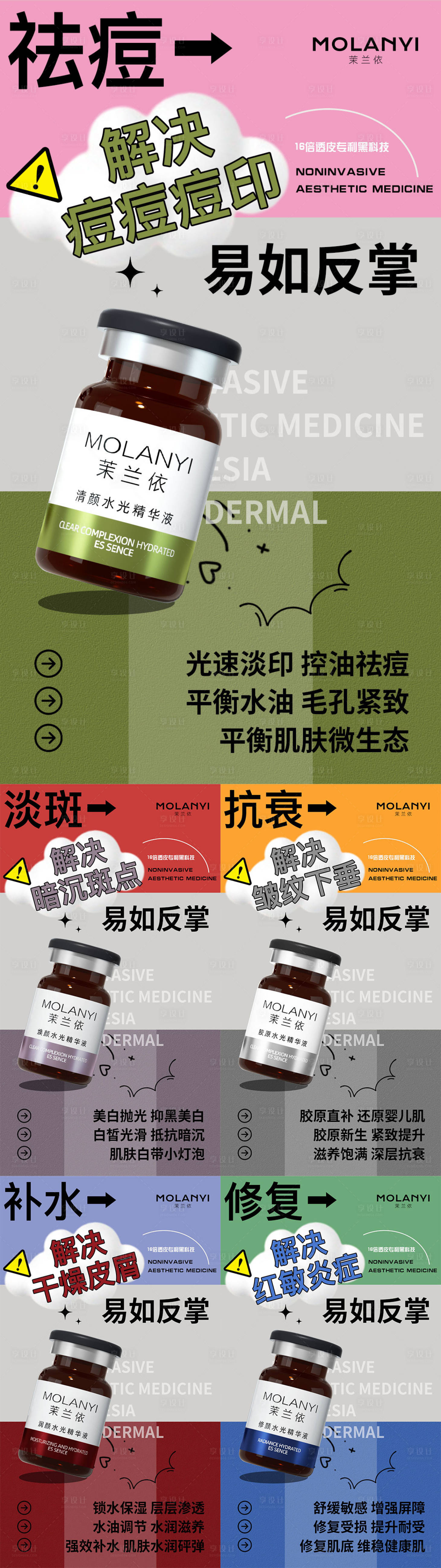 源文件下載【享設計】搜索編號：86000029132294152【醫美水光產品海報 】
